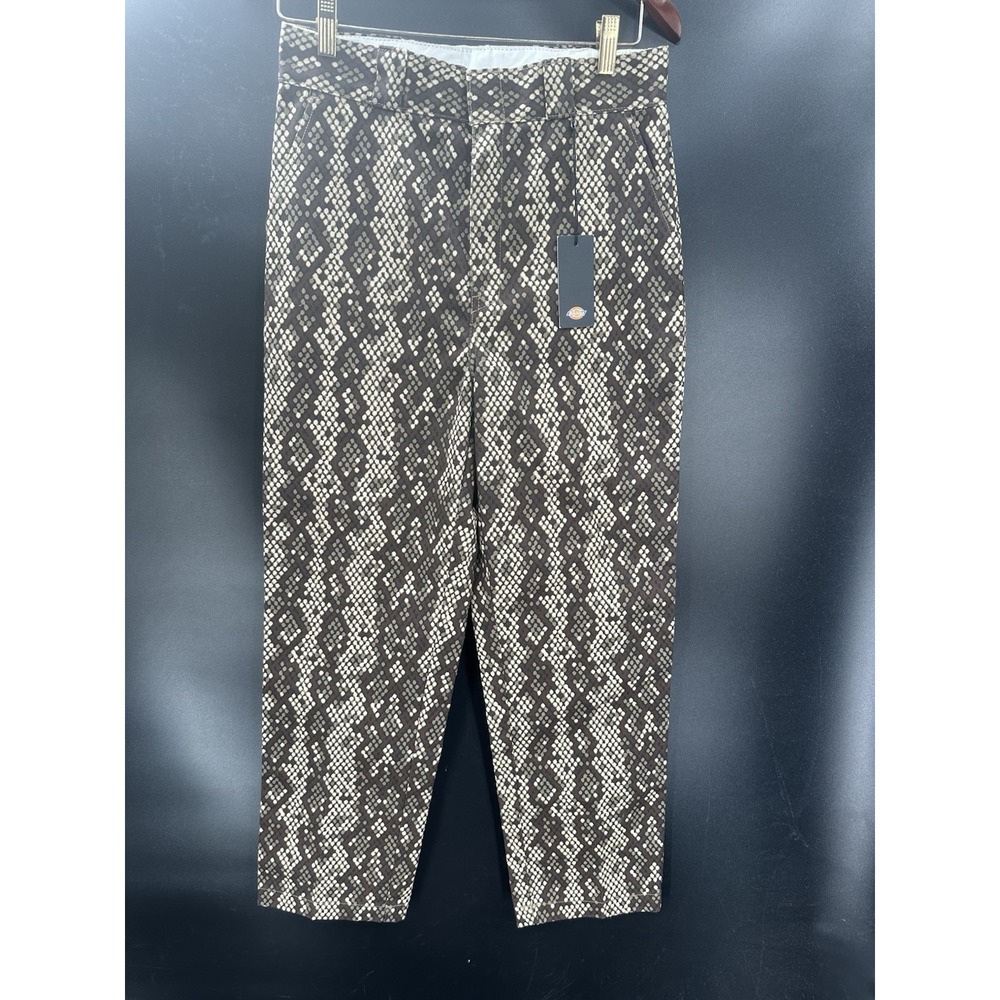 NWT Dickies Brown Camden Snake Print‎ Pants Women's Size 6R FPR13BKX